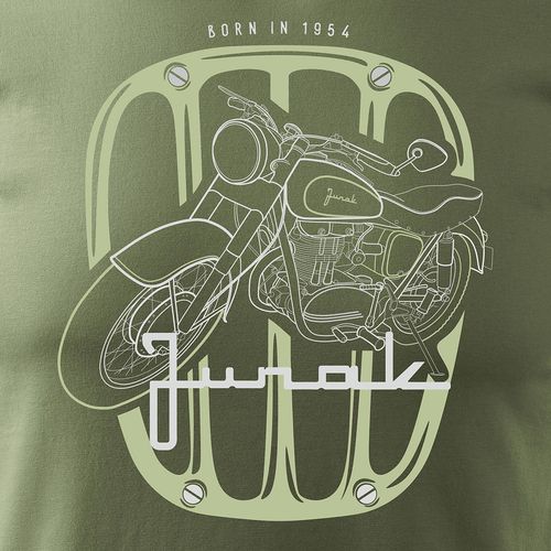 Koszulka z Junakiem z motocyklem na motor Junak męska khaki REGULAR M na Arena.pl