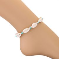 bransoletka z muszelkami na stopę b537