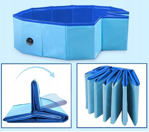 BASEN dla psa składany na lato upał mały 80x30cm na Arena.pl