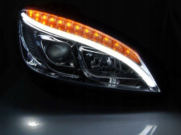 LAMPY REFLEKTORY Do MERCEDES W204 C-KLASA Od 2007 Do 2010 Roku CHROME LED zdjęcie 4