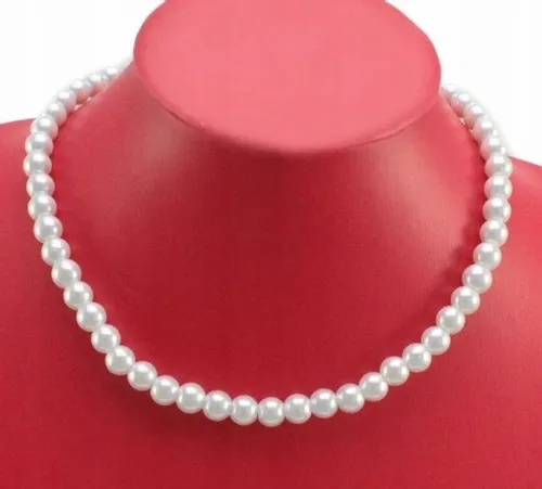 KOMPLET 3 CŻĘŚCIOWY ELEGANCKI BIAŁE PERŁY 8 mm na Arena.pl