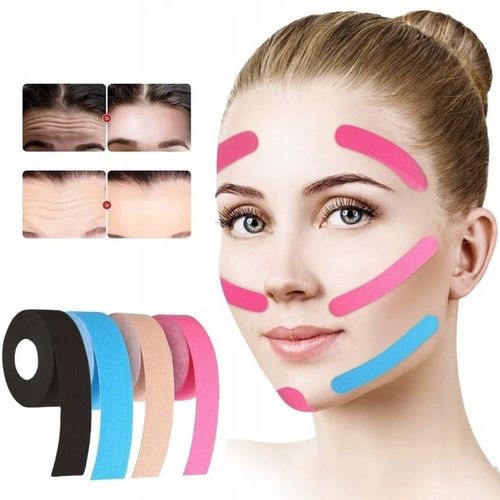 4x FACE TAPE TEJPY DO TAPINGU TWARZY TAŚMA KINEZJOLOGICZNA PLASTRY 2,5 na Arena.pl