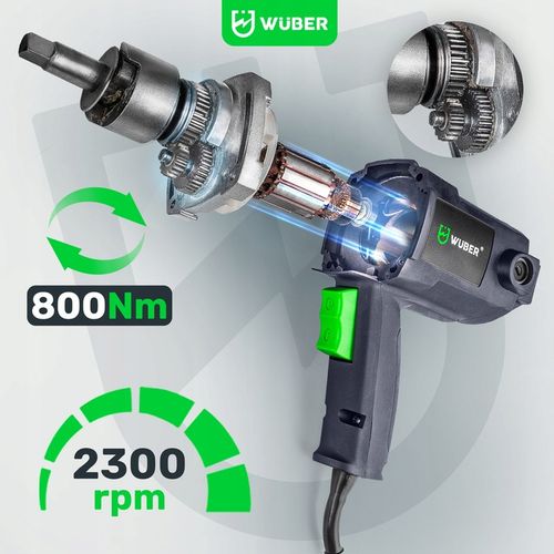 KLUCZ UDAROWY DO KÓŁ ELEKTRYCZNY 2200W 800Nm 1/2" MOCNY Z ZESTAWEM NASADEK na Arena.pl