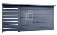 GARAŻ BLASZANY 3m x 5m + wiata 1m. spad tył rynny antracyt ID390