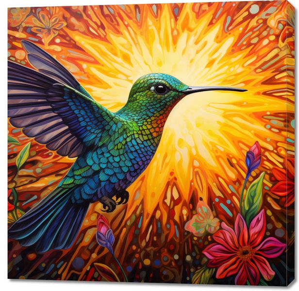 Obraz 100x100cm Koliber Barw zdjęcie 1