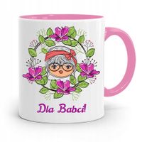 Kubek Różowy Dla Babci Kochana Dla Babci Z Nadrukiem Ze Zdjęciem