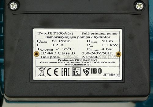 POMPA HYDROFOR hydroforowa JET100a 1,1kW +OSPRZĘT na Arena.pl