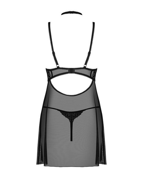 Babydoll z Koronkowym Chokerem - Obsessive Elizenes L/XL zdjęcie 4
