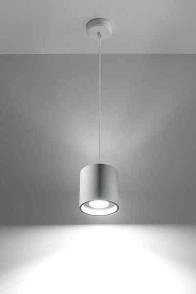 Wisząca LAMPA SL.0053 metalowa OPRAWA zwis tuba biała zdjęcie 3