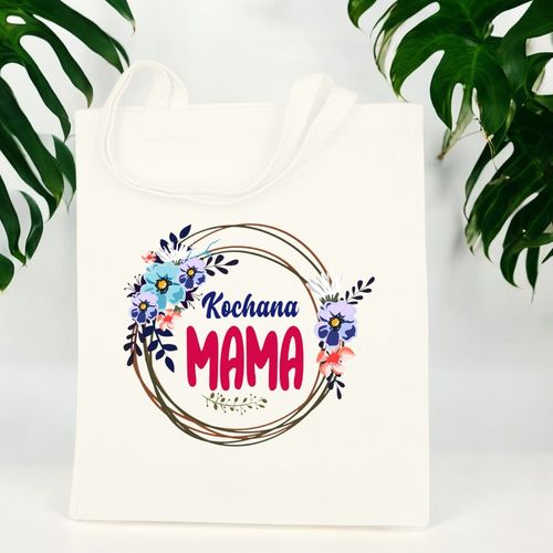 TORBA BAWEŁNIANA PREMIUM NA ZAKUPY Z NADRUKIEM PREZENT DLA MAMY WZORY na Arena.pl