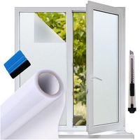 FOLIA MATOWA NA SZYBĘ MLECZNA MROŻONA 200X60CM SZRONIONA NA BALKON OKNA