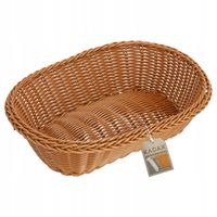 KOSZYK KOSZYCZEK PLECIONY Z TWORZYWA NA CHLEB BRĄZ