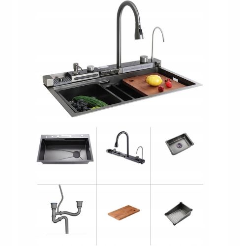 ZLEWOZMYWAK CYFROWY ZLEW KUCHENNY JEDNOKOMOROWY ZE STALI +GRATIS zdjęcie 11