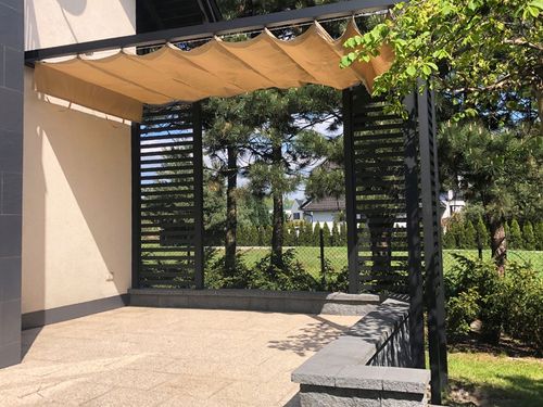 ZESTAW DO MONTAŻU ZEWNĘTRZNYCH ROLET RZYMSKICH POZIOMYCH DO MURU- DUŻY na Arena.pl