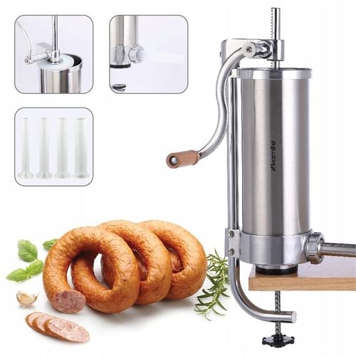 NADZIEWARKA DO KIEŁBASY 3 KG MASZYNKA DO KIEŁBAS PIONOWA SZPRYCA KAMILLE na Arena.pl