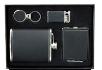 Zestaw Piersiówka + Papierośnica + Brelok + Długopis + Zapalniczka Żarowa