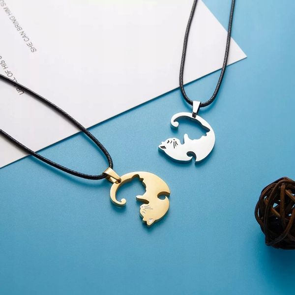 Yin Yang Równowaga Przyjaźn dla Par Przyjaciól Kot zdjęcie 11