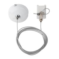 Zawiesie linowe TRACK AZ4746 zwis do 1-fazowego systemu szynowego biały