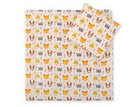 Pościel do wózka z wypełnieniem kołderka i poduszka - Zwierzątka kremowe