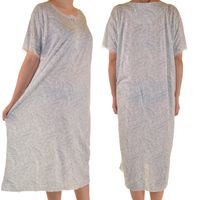 Bawełniana koszula nocna czysta bawełna na lato. Rozmiar: Uniwersalny, Kolor: Niebieski