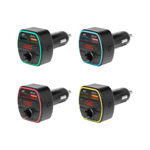 Transmiter Bluetooth 5.0 szybka ładowarka 2xUSB LED 12-24V Micro SD MP3 na Arena.pl