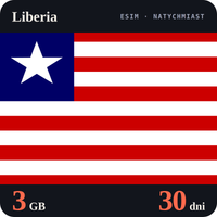 Karta eSIM Internet Liberia 3 GB na 30 dni - bez rejestracji