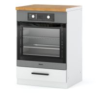 Szafka Kuchenna Stojąca Z Blatem Pod Piekarnik 60cm Blande Biała Mat