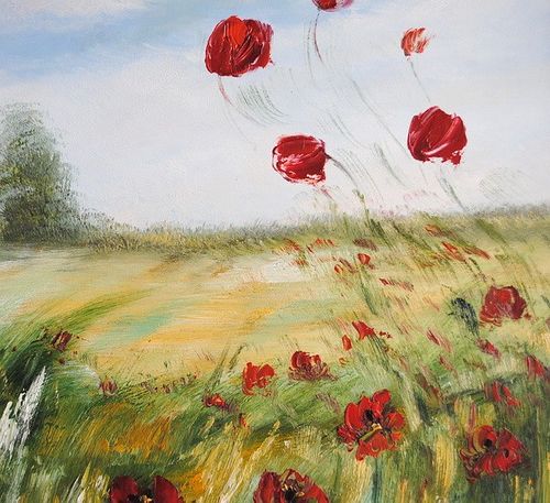 Łąka, maki (58x68cm) na Arena.pl