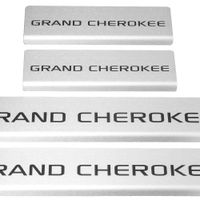 Listwa progowa JEEP GRAND CHEROKEE MK4 WK2 Stal nierdzewna 304 mat z czarny