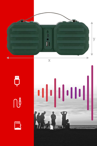 głośnik bezprzewodowy bluetooth bass charge + słuchawki bezprzewodowe białe na Arena.pl