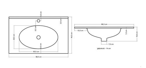 Umywalka Ceramiczna Clara 75 na Arena.pl