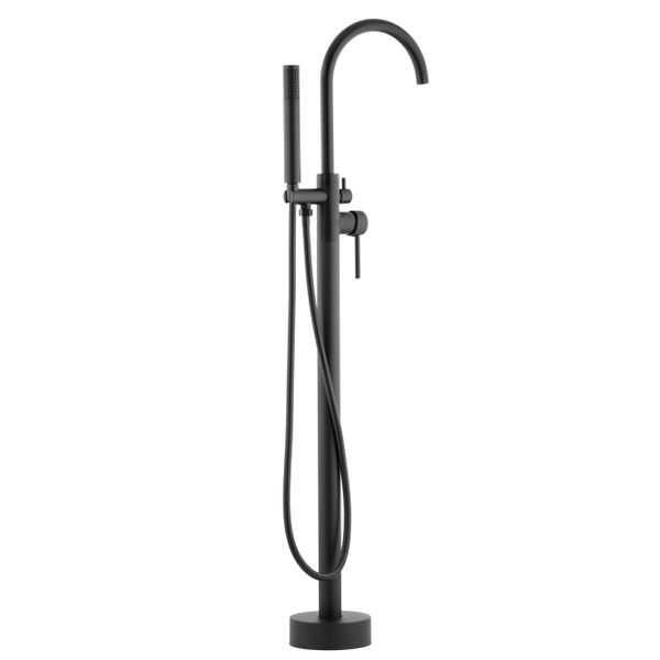 Bateria wannowo prysznicowa wolnostojąca czarna - Yoka zdjęcie 6