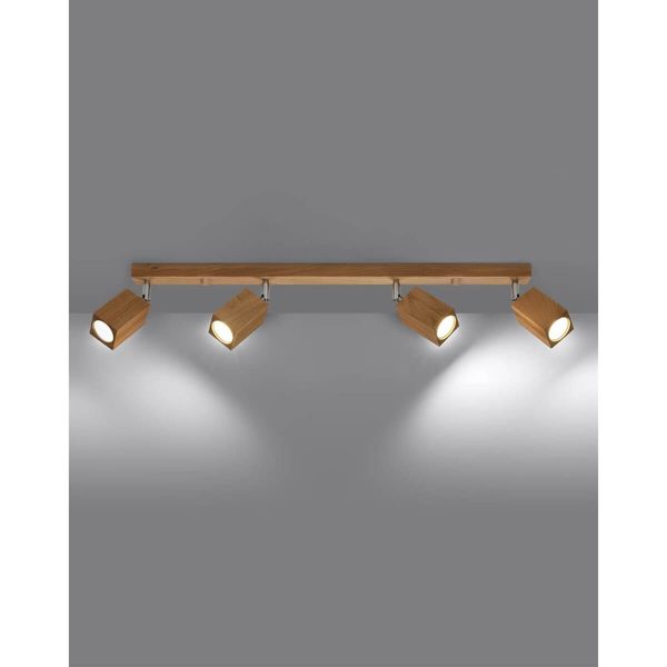 4-punktowa lampa sufitowa SL.1038 drewniana do garderoby zdjęcie 2