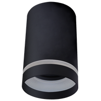 Sufitowa lampa okrągła Fabri czarny downlight tuba do przedpokoju