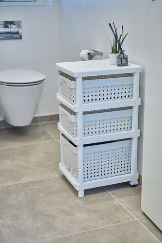 Szafka mobilna na kółkach łazienkowa z koszykami wysuwanymi regał kuchenny na Arena.pl