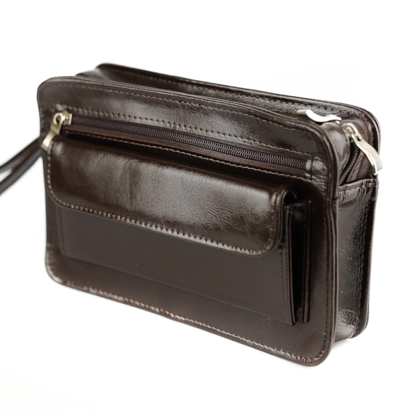 308-Saszetka męska-brąz KEMER zdjęcie 4