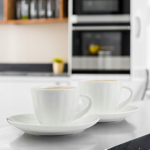 ZESTAW FILIŻANEK Z TALERZYKAMI NA PREZENT 100 ML PORCELANA DO KAWY HERBATY na Arena.pl