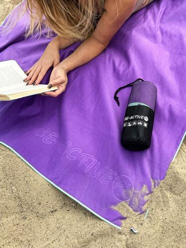 Ręcznik Szybkoschnący Z Mikrofibry 130X80 Fioletowo-Turkusowy na Arena.pl