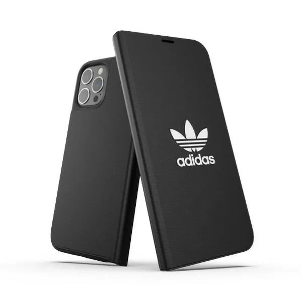 Etui Adidas OR Booklet Case BASIC na iPhone 12 Pro Max - czarno-białe zdjęcie 1