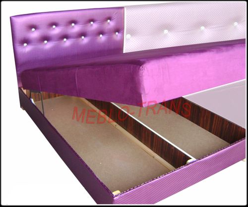 Łóżko NICOLA I 160x200 tapicerowane z materacem i pojemnikiem na Arena.pl