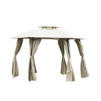 OKRĄGŁY PAWILON OGRODOWY GAVI W KOLORZE BEŻOWYM