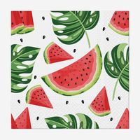 Serwetki papierowe arbuzy liście, 20 szt.