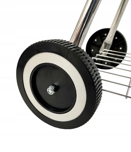 GRILL OGRODOWY WĘGLOWY OKRĄGŁY PRZENOŚNY POKRYWA RUSZT + 4 x MATA BBQ na Arena.pl