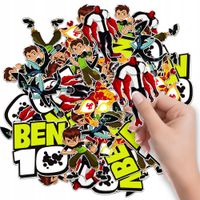 NAKLEJKI ETYKIETY NA ZESZYT NALEPKA Z POSTACIAMI BEN 10 WZORY 6 SZT