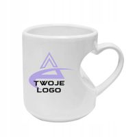 Kubek Uszko Serce twój nadruk LOGO NAPIS gadżet firmowy reklamowy 25 sztuk