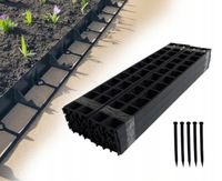 OBRZEŻE OGRODOWE TRAWNIKOWE 4,5CM 20M +60SZT KOTEW ELASTYCZNE CZARNE