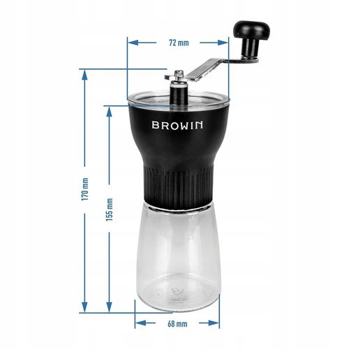 Ręczny młynek DO KAWY mielenia SOLI ziaren przypraw ręczny na Arena.pl