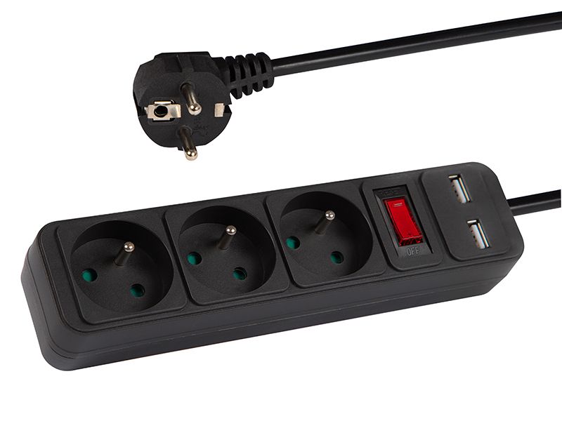 Przedłużacz sieciowy PR-370WSP/USB zdjęcie 1