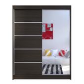 SZAFA PRZESUWNA Camino III z lustrem 150cm Wnękowa - CHOCO