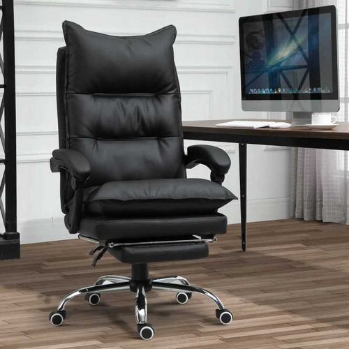 fotel biurowy skóra eko z podnóżkiem czarny pako v na Arena.pl